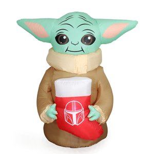 Gemmy Christmas 4.5 Ft Star Wars Mandalorian The Child Airblown Inflatable Decor